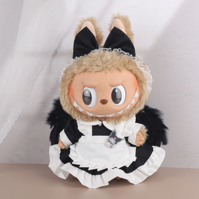 Βέλτιστη τιμή Labubu κούκλα ύφασμα Sweater Παιχνιδάκι ύφασμα πολύχρωμο κοστούμι σετ Labubu καρτούν φόρεμα