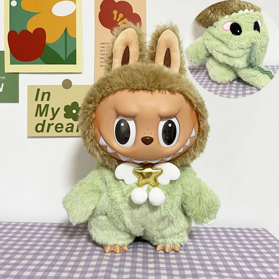 Βέλτιστη τιμή Labubu κούκλα ύφασμα Sweater Παιχνιδάκι ύφασμα πολύχρωμο κοστούμι σετ Labubu καρτούν φόρεμα